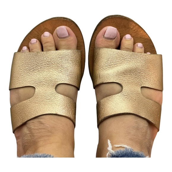 Ancient Greek Sandals metallic gold Apteros slip-on size EU 40 US 9.5 - Picture 8 of 8